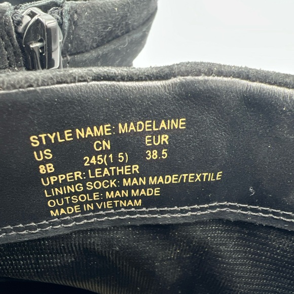 KATE SPADE  NY Madelaine Black Suede Ankle Booties Women’s Size US 8 EU 38.5 NEW - Picture 11 of 12